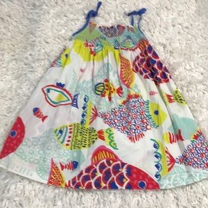Mini Boden tropical fish sundress size 5-6